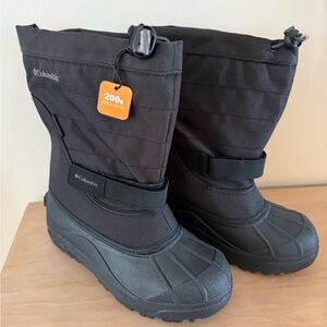 Kids Columbia Black Snow Boots with Insulation